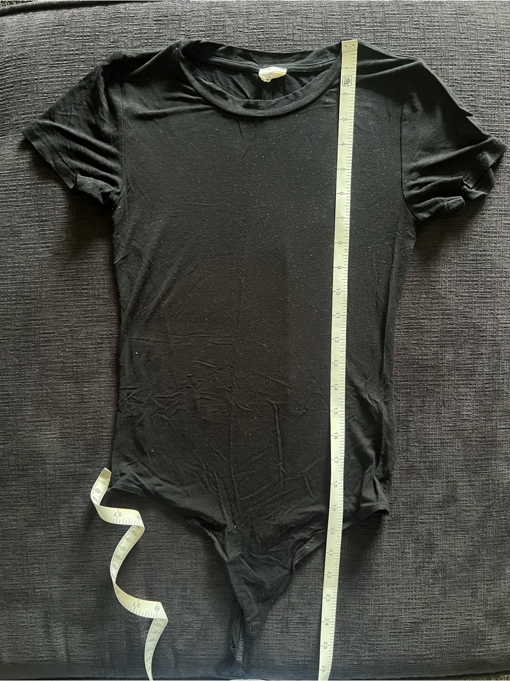 Aritzia Wilfred Free Black Short Sleeve Bodysuit